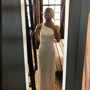 BCBG Maxazria White Formal lace back dress 0 NWT